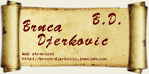 Brnča Đerković vizit kartica